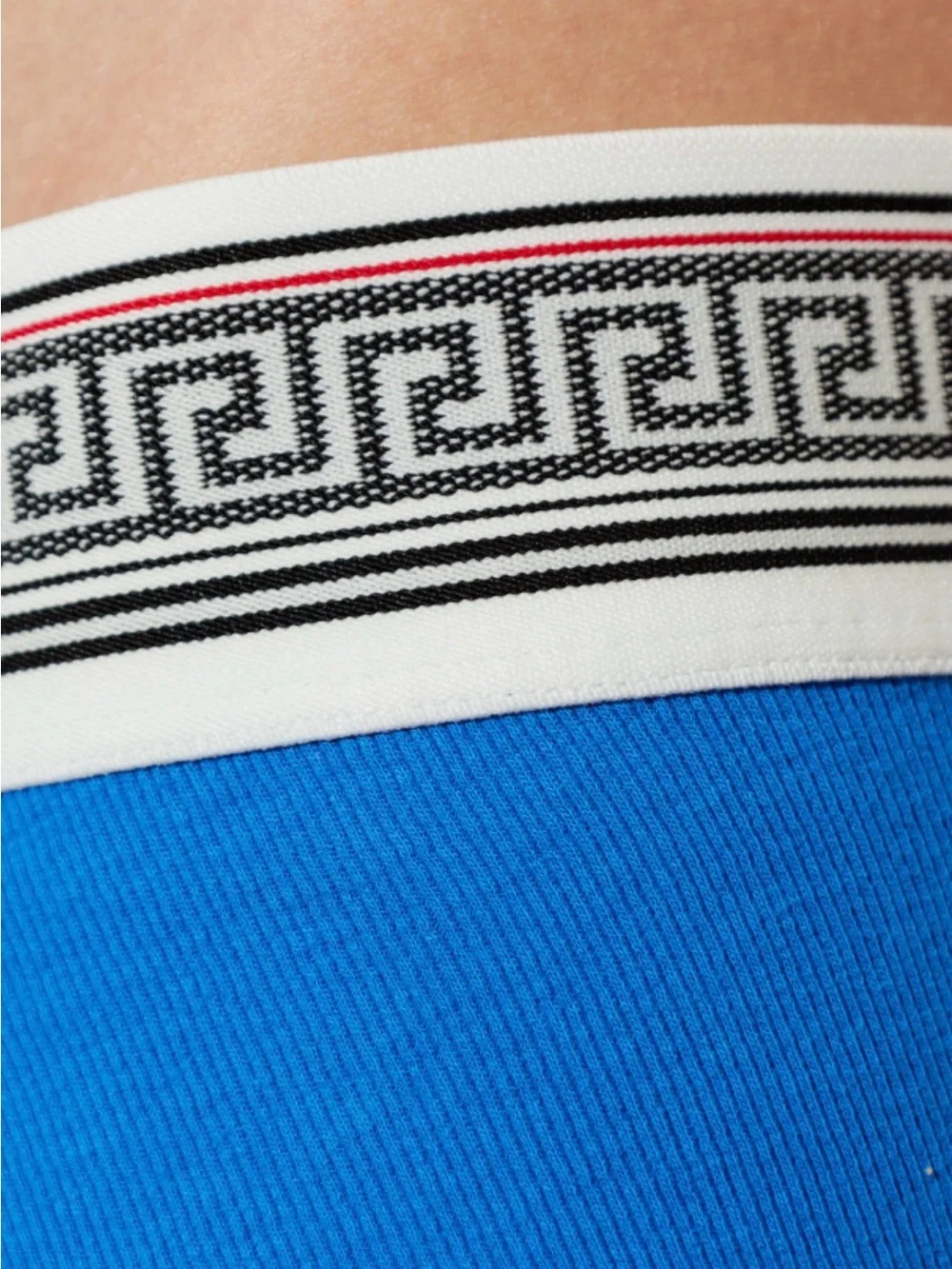 Versace MENS Blue Athletic Shorts with Greek Key Waistband size 6-L brand new